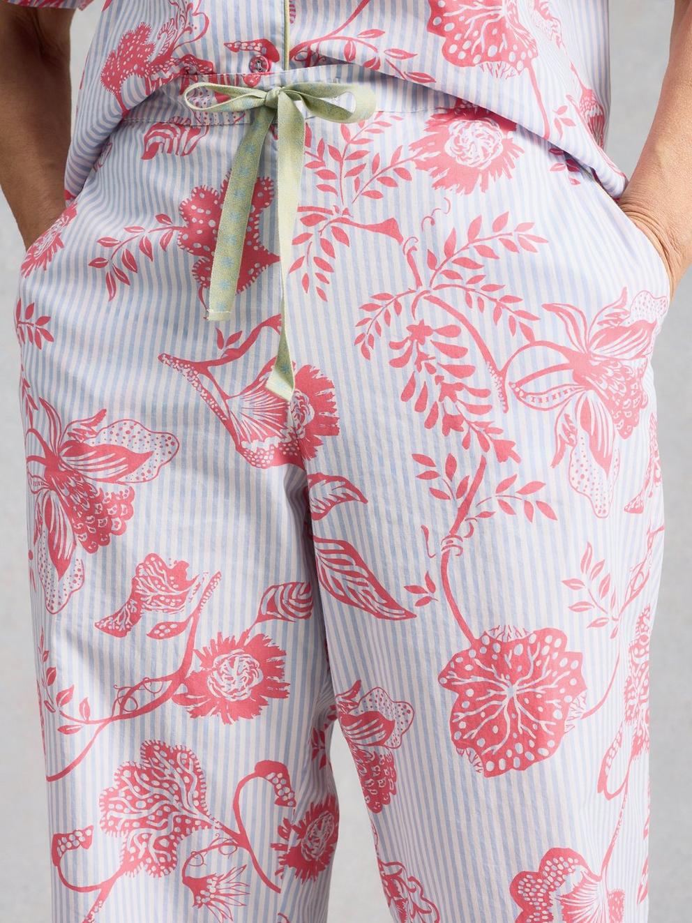 Nina Lightweight PJ Bottom in BLUE PR - MODEL DETAIL