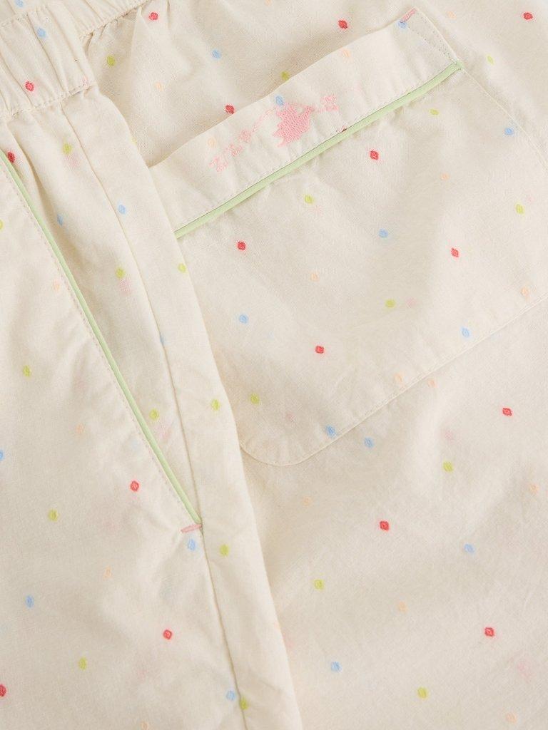 Nelly PJ Short in IVORY MLT - FLAT DETAIL
