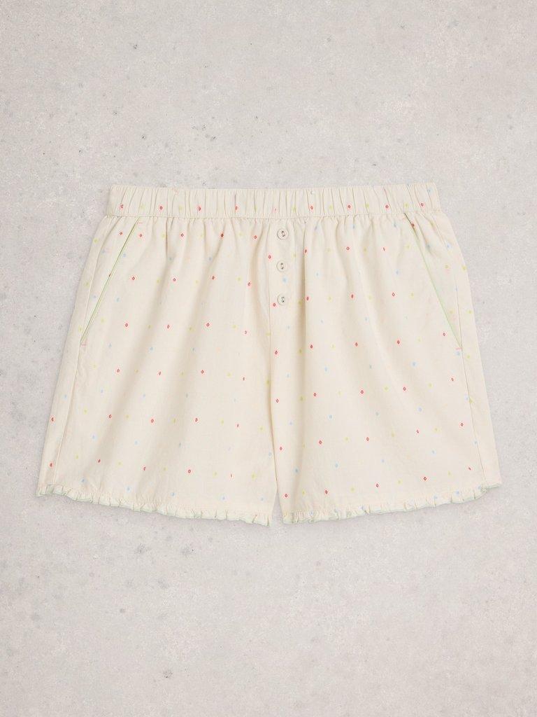 Nelly PJ Short in IVORY MLT - FLAT FRONT
