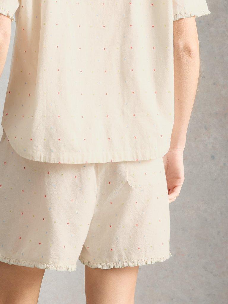 Nelly PJ Short in IVORY MLT - MODEL BACK