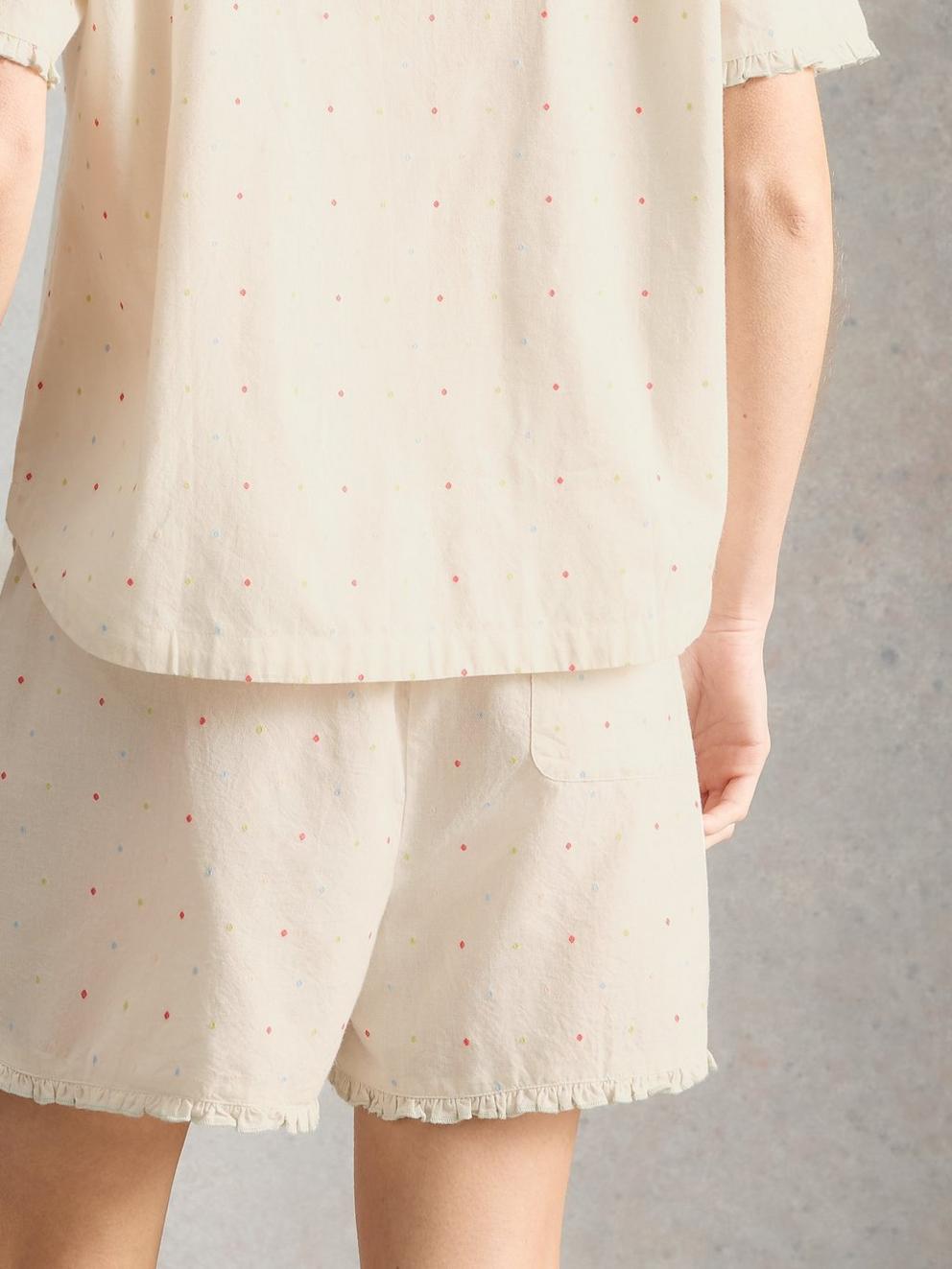 Nelly PJ Short in IVORY MLT - MODEL BACK