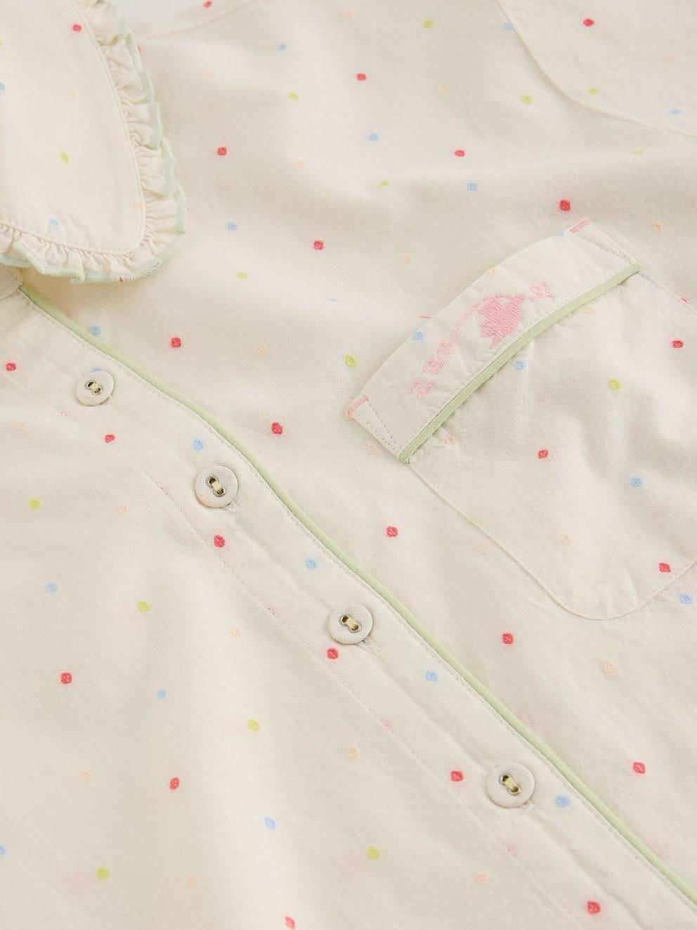 Nelly Nightshirt Dress in IVORY MLT - FLAT DETAIL