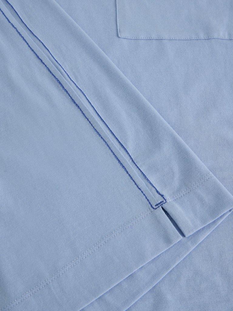 Maya Boxy PJ Tee in DUS BLUE - FLAT DETAIL