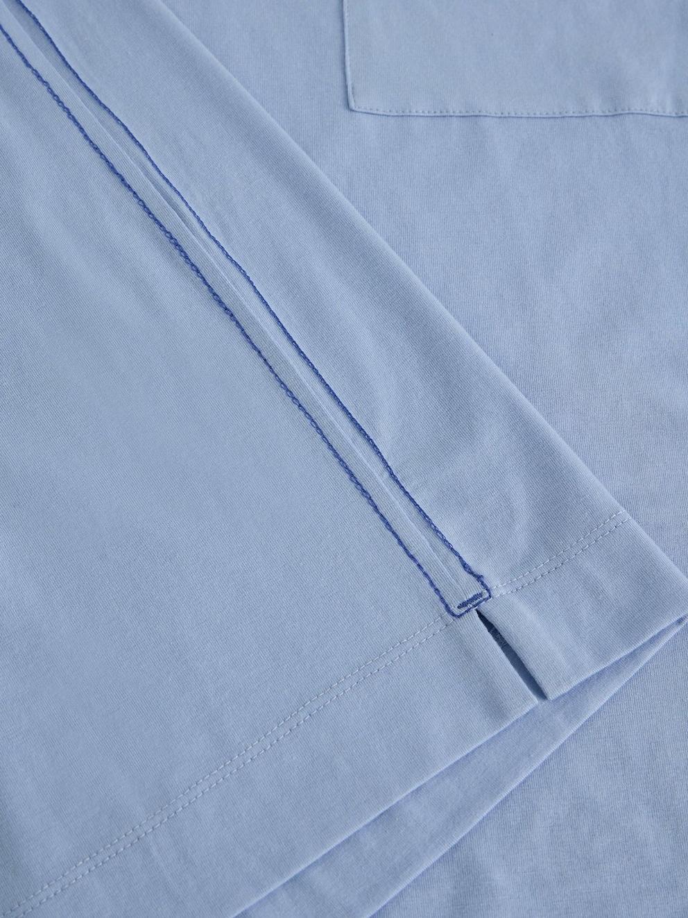 Maya Boxy PJ Tee in DUS BLUE - FLAT DETAIL