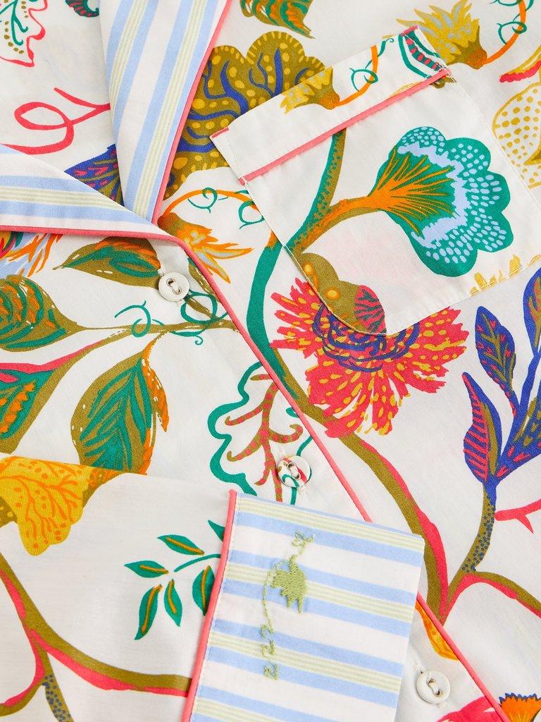 Nina Lightweight PJ Shirt in IVORY PR - FLAT DETAIL