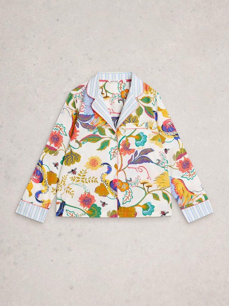 Nina Lightweight PJ Shirt in IVORY PR - FLAT FRONT