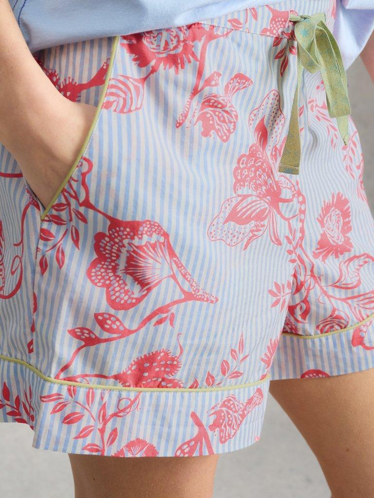 Nina Lightweight PJ Short in BLUE PR - MODEL DETAIL