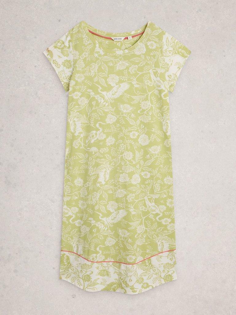 Evane Jersey Midi Nightie in GREEN PR - FLAT FRONT