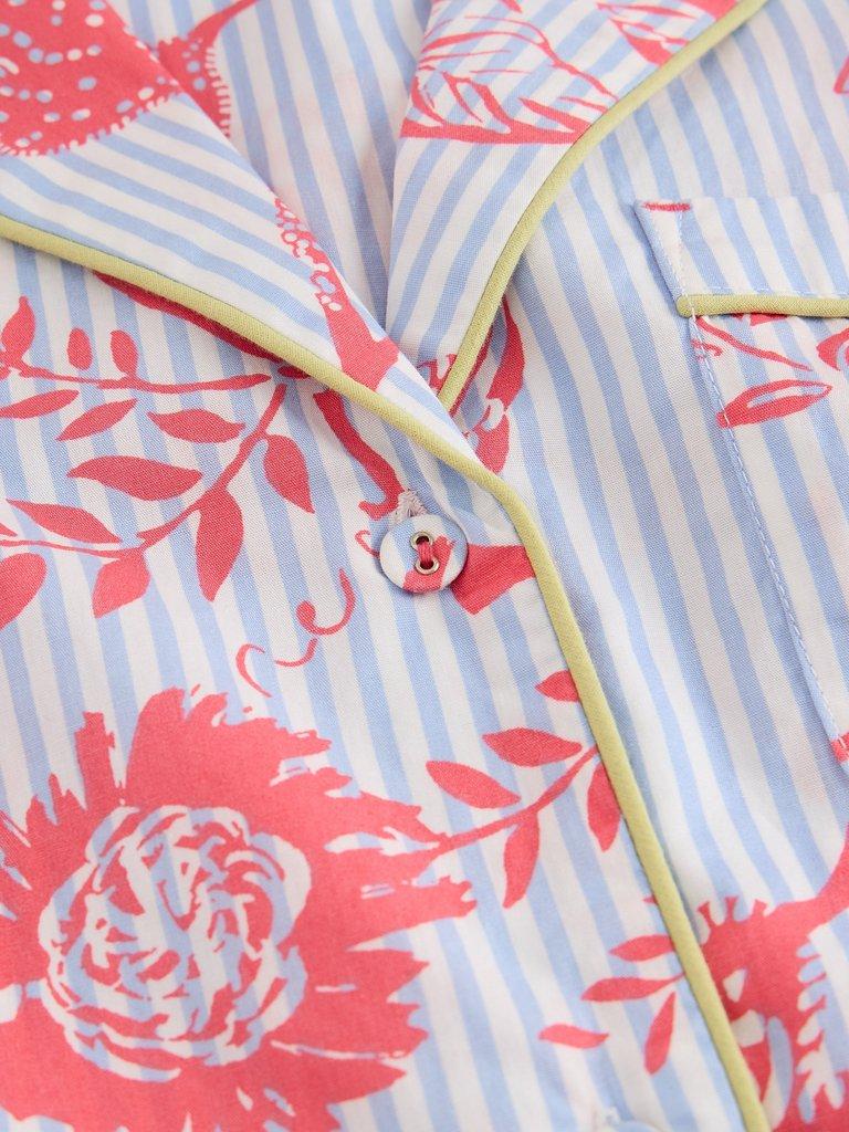 Nina Lightweight SS PJ Shirt in BLUE PR - FLAT DETAIL