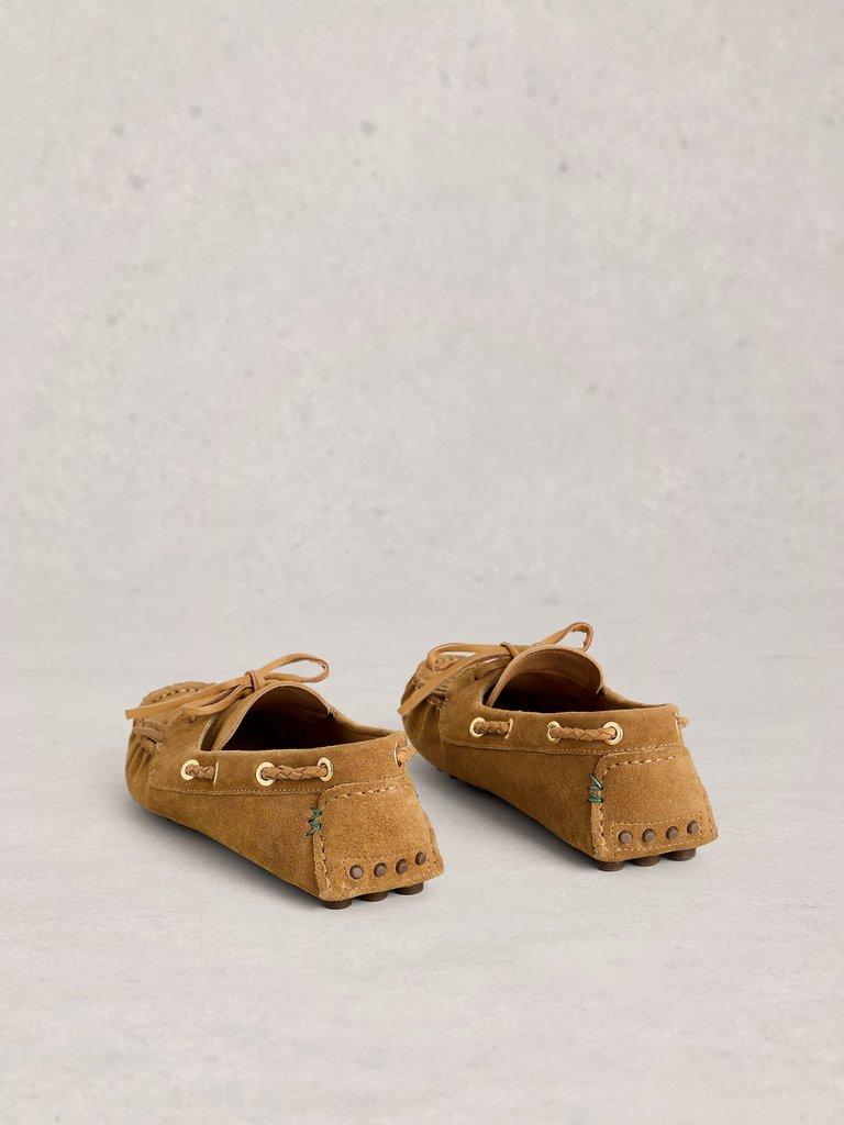 Tilda Tassel Loafer in LIGHT TAN - FLAT BACK