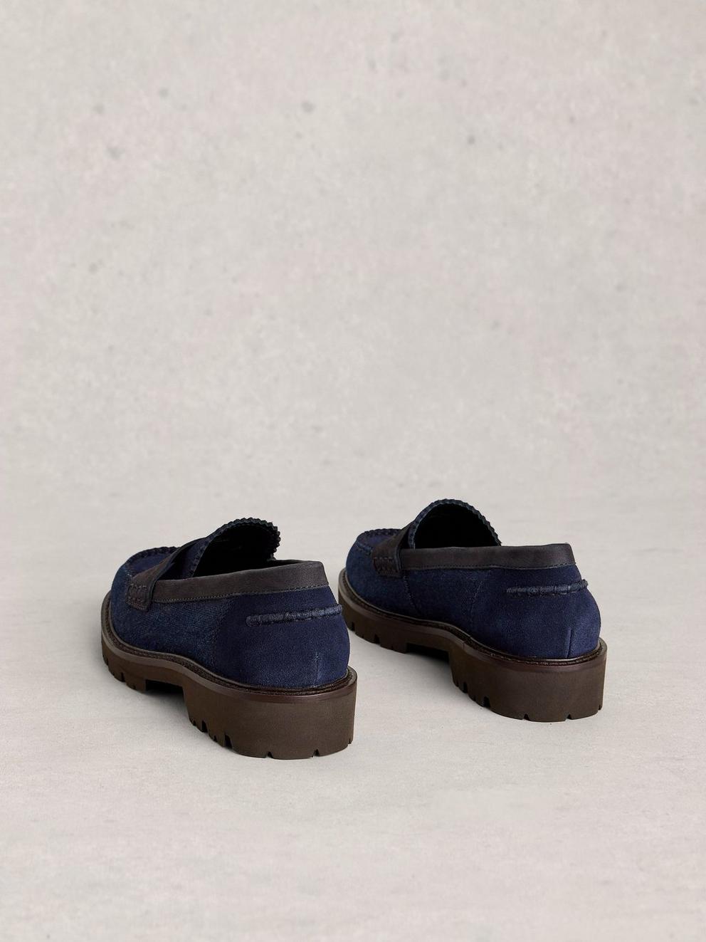 Chunky Laura Loafer in DK DENIM - FLAT BACK