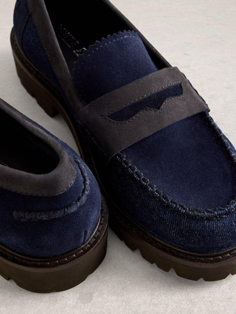 Chunky Laura Loafer in DK DENIM - FLAT DETAIL
