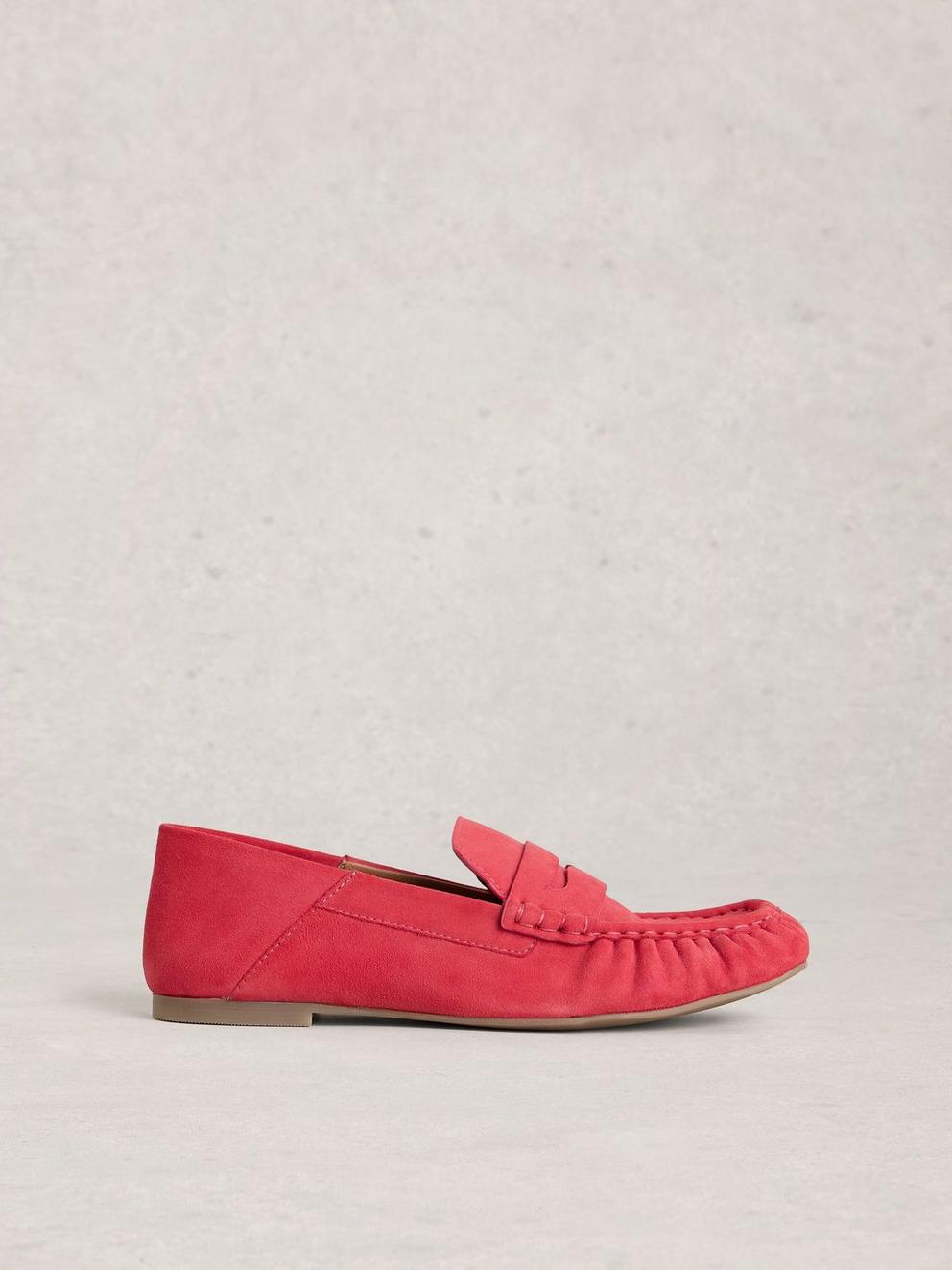 Lola Ruched Loafer in MID PINK - LIFESTYLE
