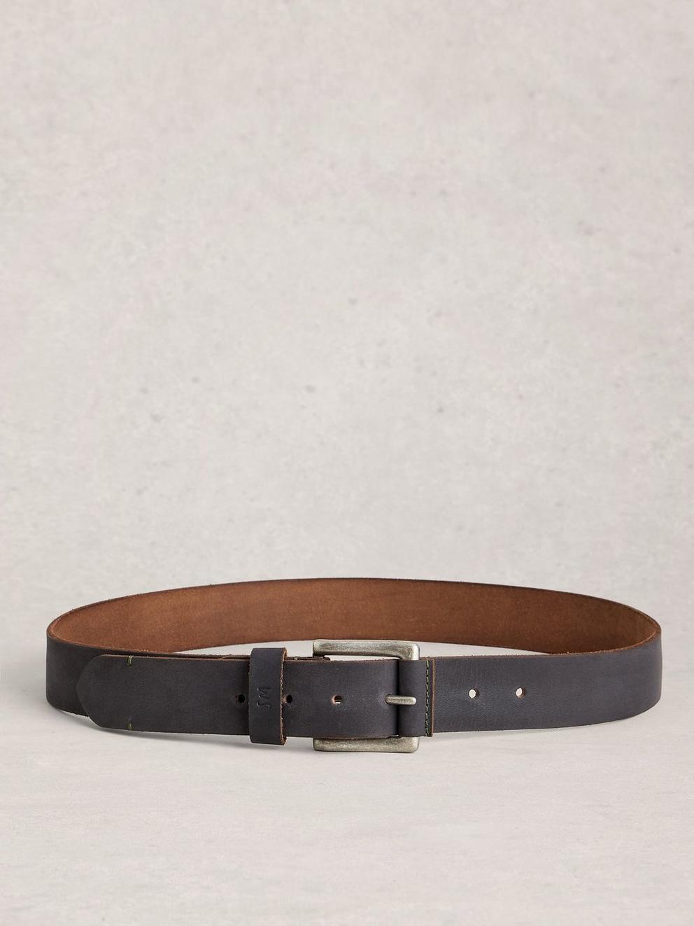 Raw Edge Belt in DARK NAVY - FLAT BACK