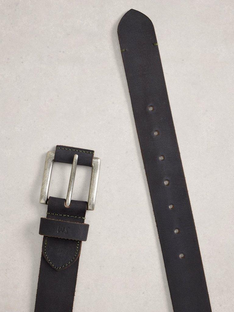 Raw Edge Belt in DARK NAVY - FLAT DETAIL