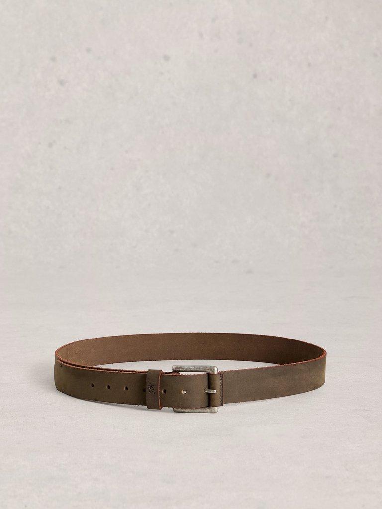 Raw Edge Belt in DK GREEN - FLAT BACK