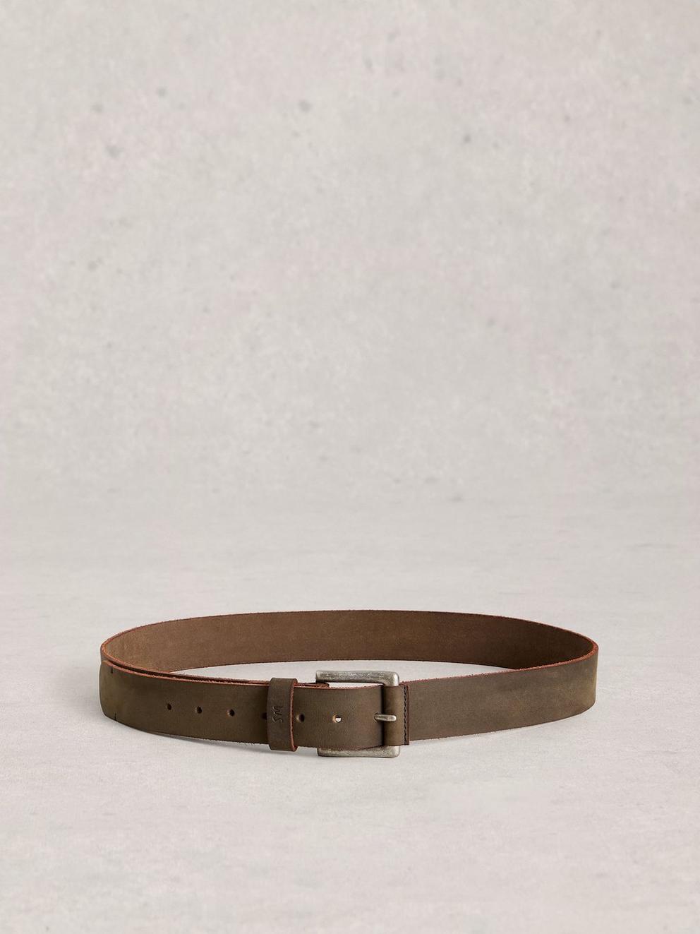 Raw Edge Belt in DK GREEN - FLAT BACK