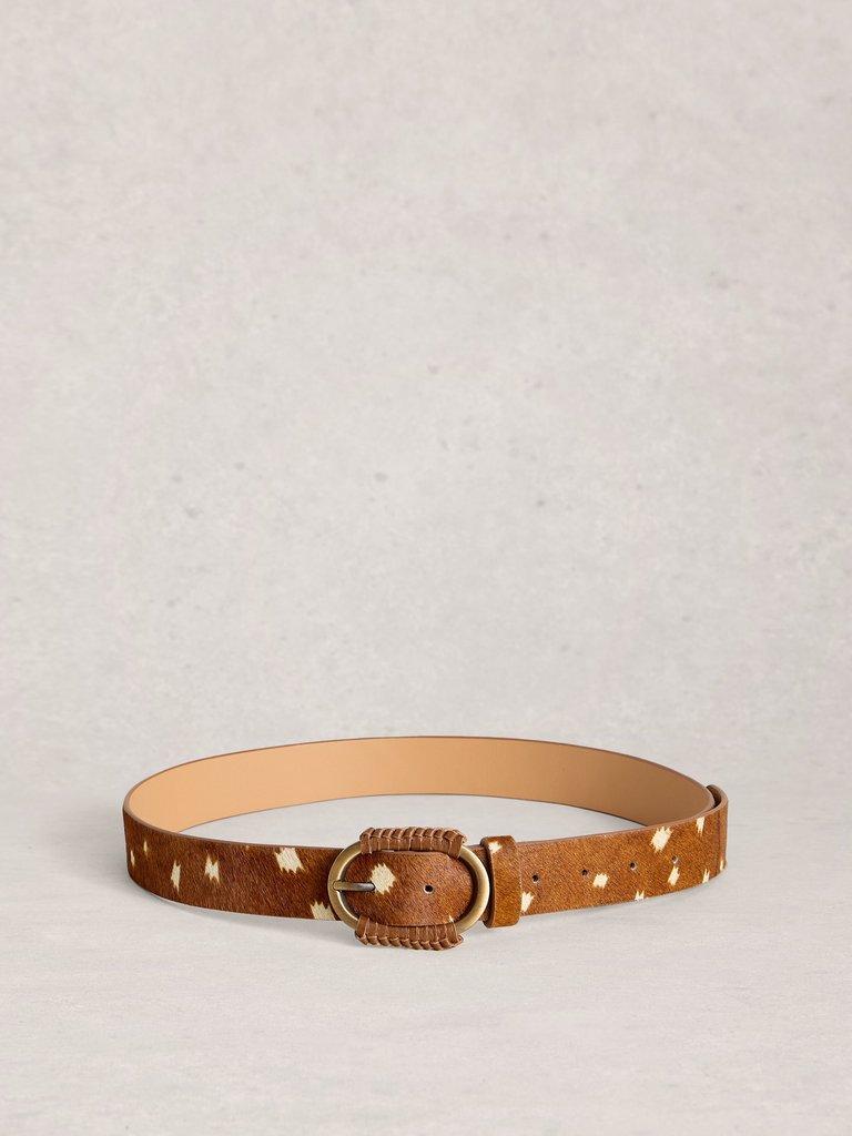 Wrapped Buckle Belt in BROWN PR - FLAT BACK