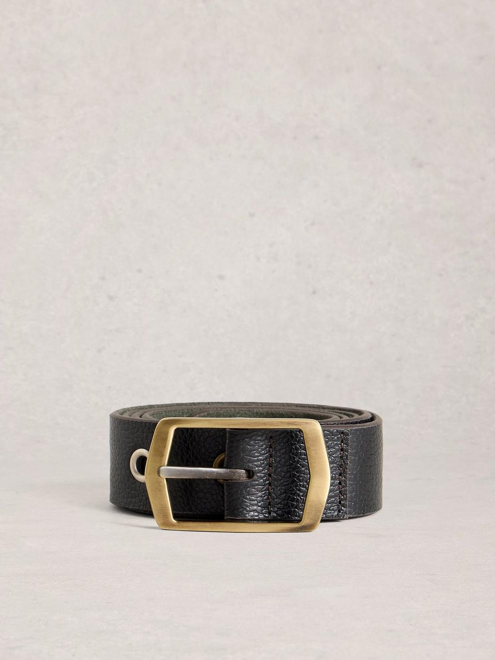 Reversible Eyelet Belt in BLK MLT - FLAT FRONT