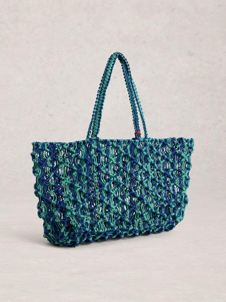 Skye Beach Bag  in BLUE MLT - FLAT BACK