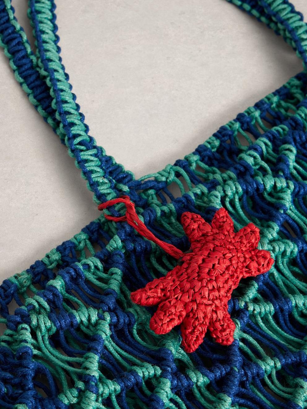 Skye Beach Bag  in BLUE MLT - FLAT DETAIL