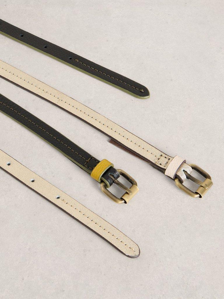 2 Pack Belts in BLK MLT - FLAT DETAIL