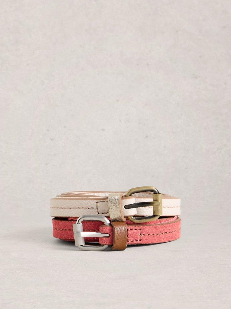 2 Pack Belts in PINK MLT - LIFESTYLE
