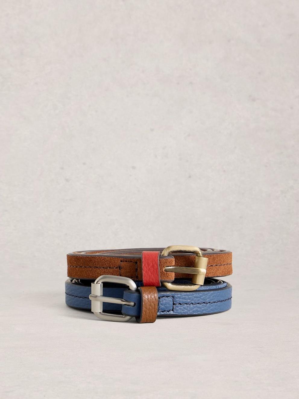 2 Pack Belts in TAN MULTI - LIFESTYLE
