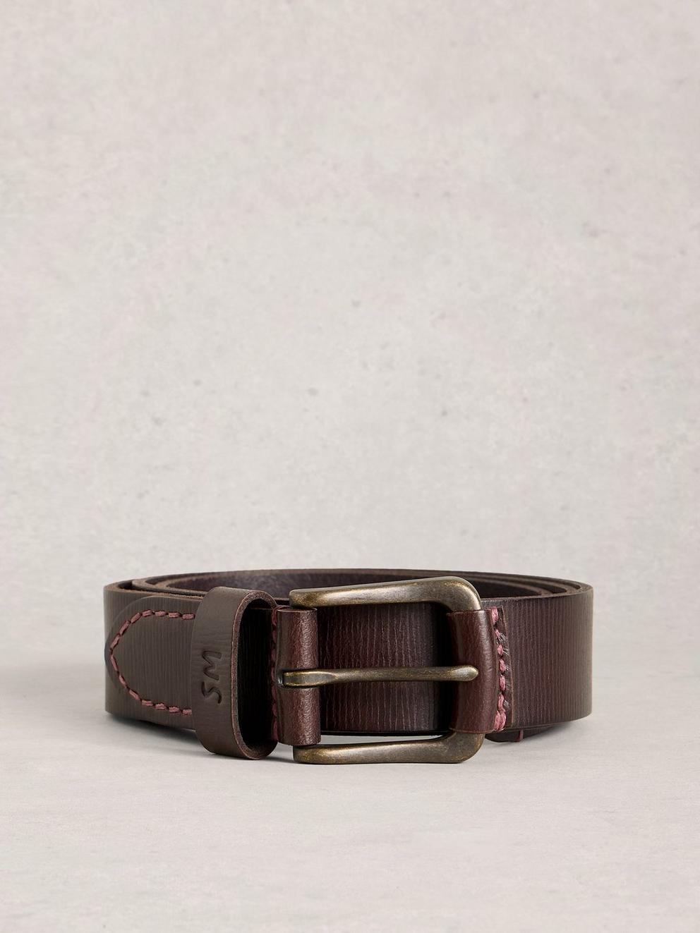 Everyday Belt in DK BROWN - FLAT FRONT