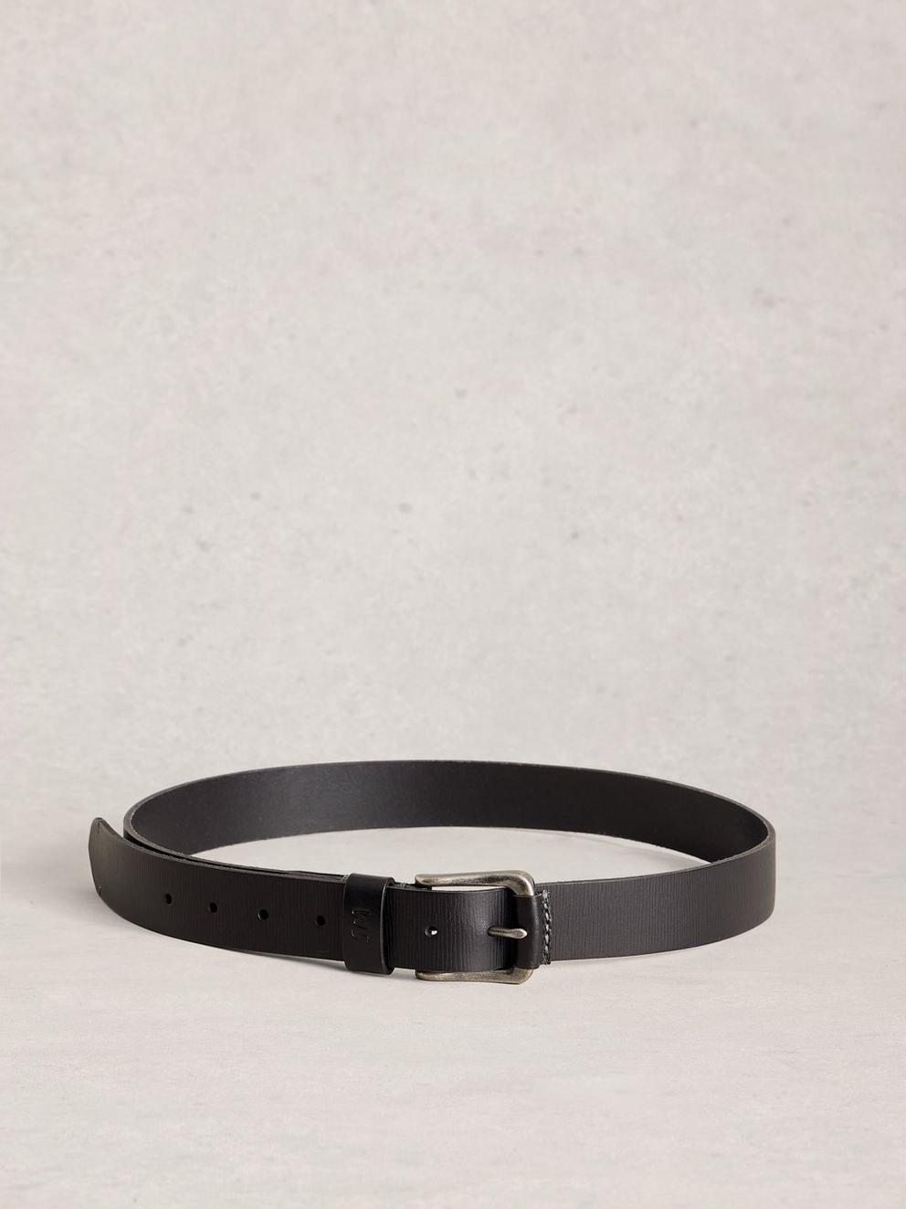 Everyday Belt in PURE BLK - FLAT BACK