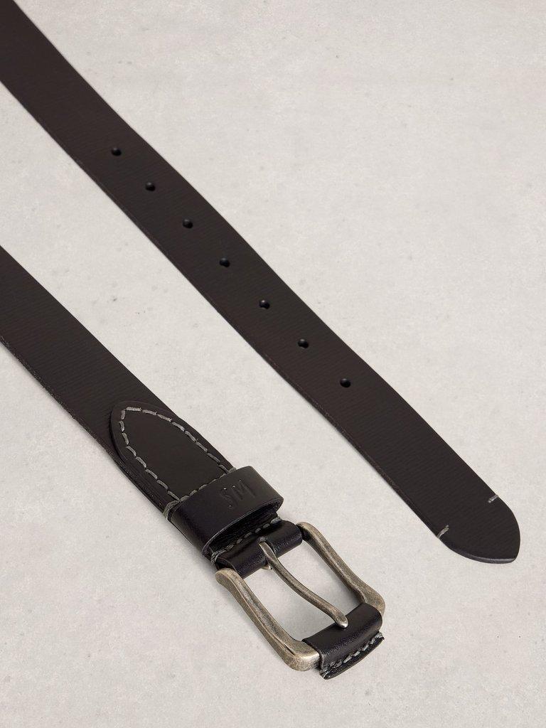 Everyday Belt in PURE BLK - FLAT DETAIL