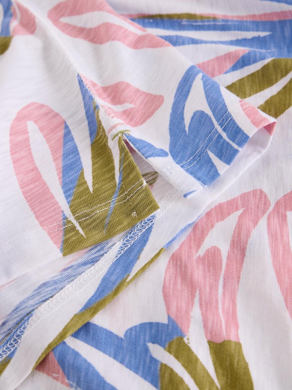 ABBIE T-SHIRT in IVORY PR - FLAT DETAIL