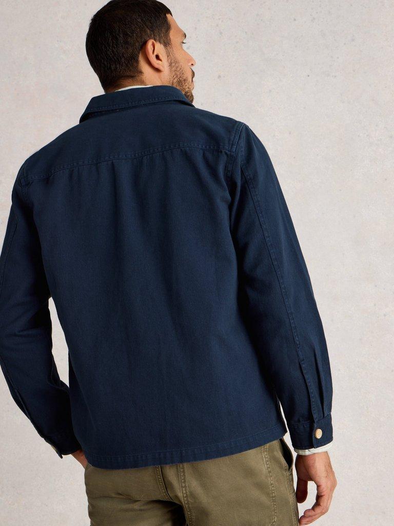 Norfolk Workwear Jacket in DARK NAVY - MODEL BACK