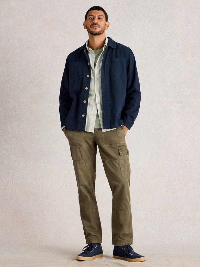 Norfolk Workwear Jacket in DARK NAVY - MODEL FRONT