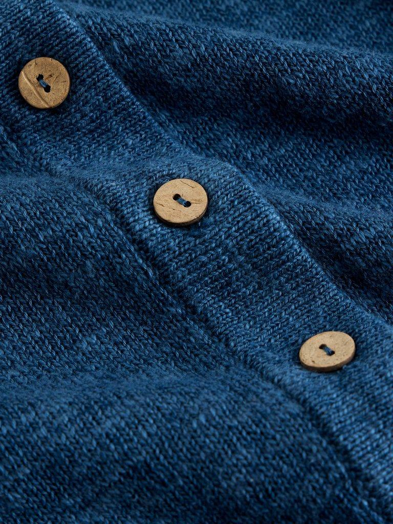 BETSY CARDI in DK BLUE - FLAT DETAIL