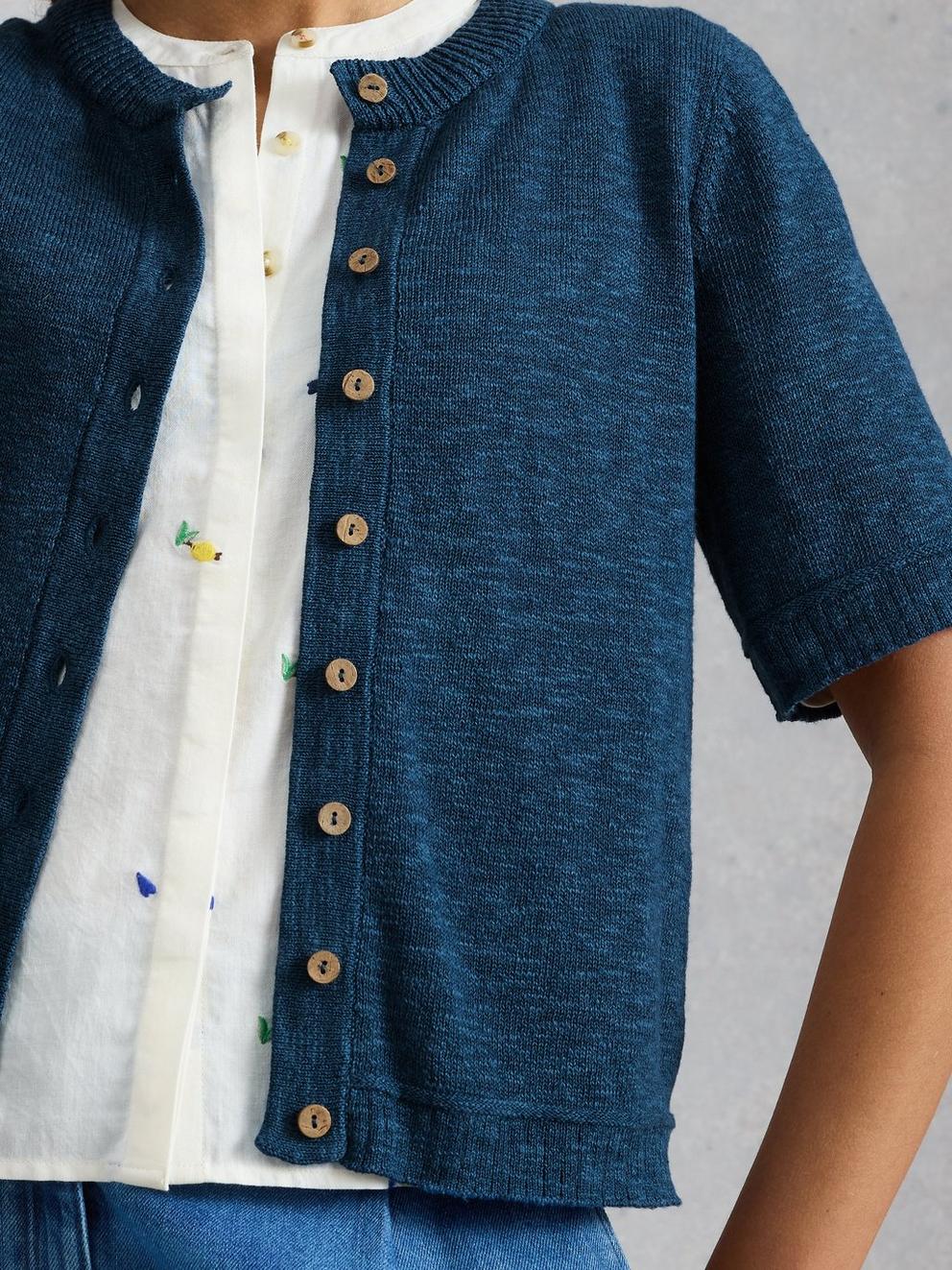 BETSY CARDI in DK BLUE - LIFESTYLE