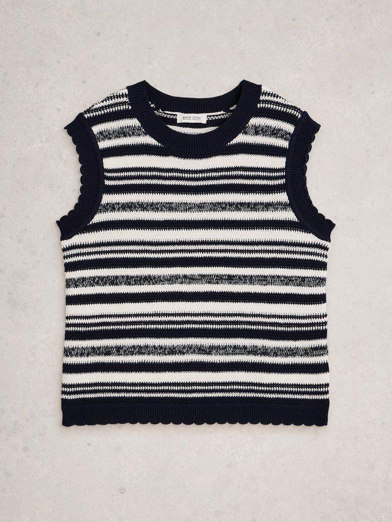 SAMMIE STITCH TANK in NAVY MULTI - FLAT FRONT