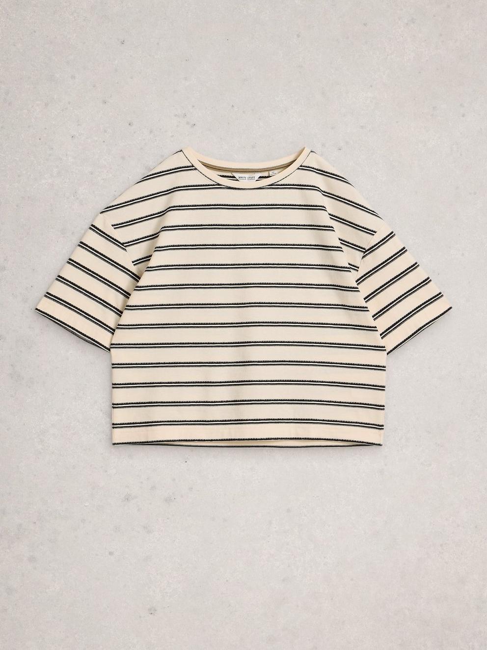 KATYA STRIPED TEE in IVORY MLT - FLAT FRONT