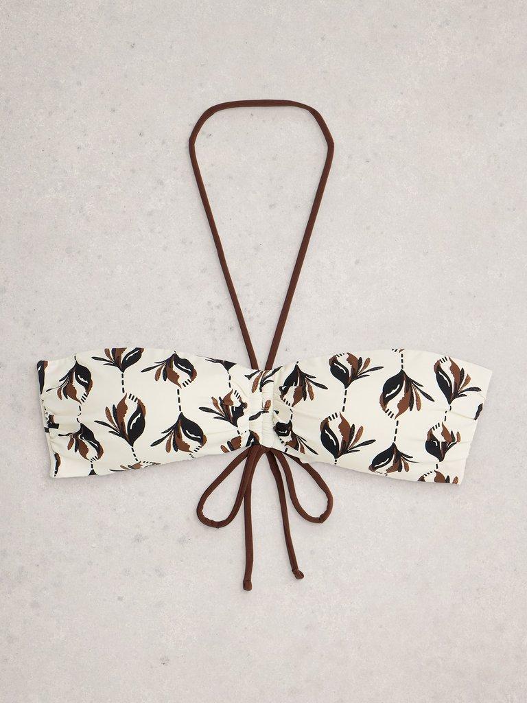 Tina Strapless Bikini Top in IVORY PR - FLAT FRONT