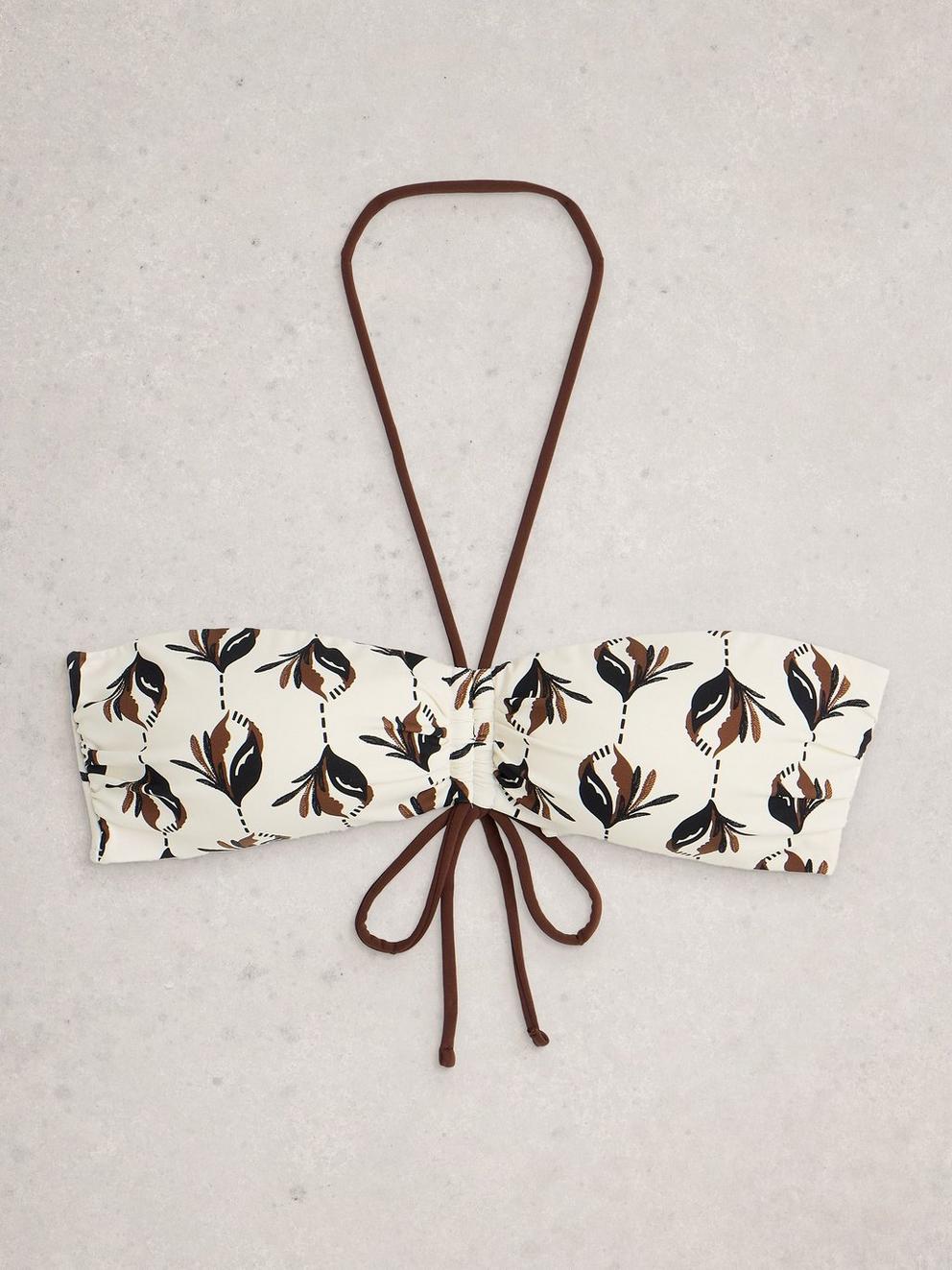 Tina Strapless Bikini Top in IVORY PR - FLAT FRONT