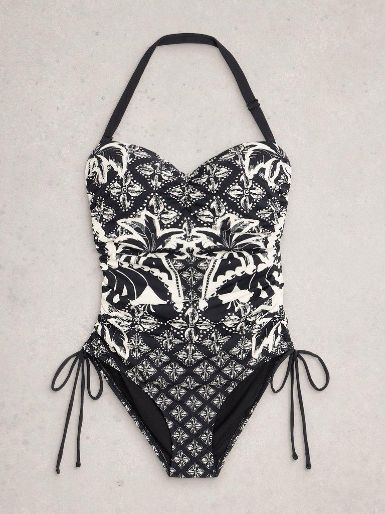 Tina Strapless Swimsuit in BLK PR - FLAT FRONT