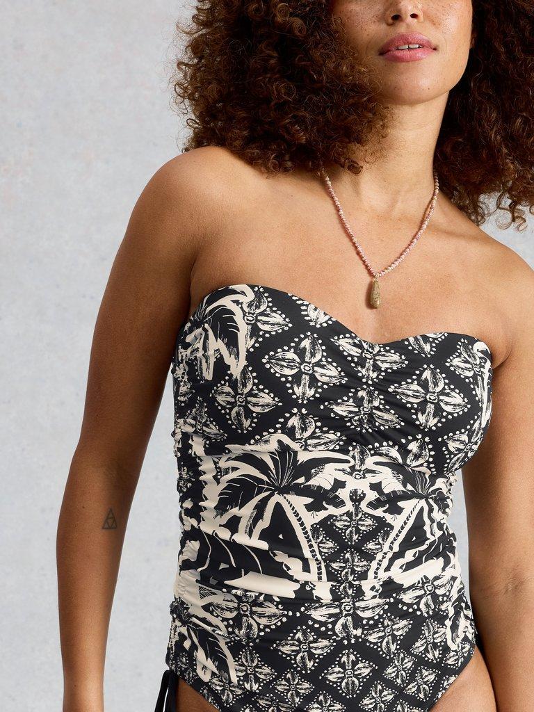 Tina Strapless Swimsuit in BLK PR - MODEL DETAIL
