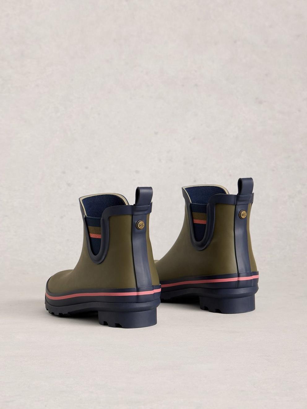 Puddle Wellie Boot in KHAKI GRN - FLAT BACK