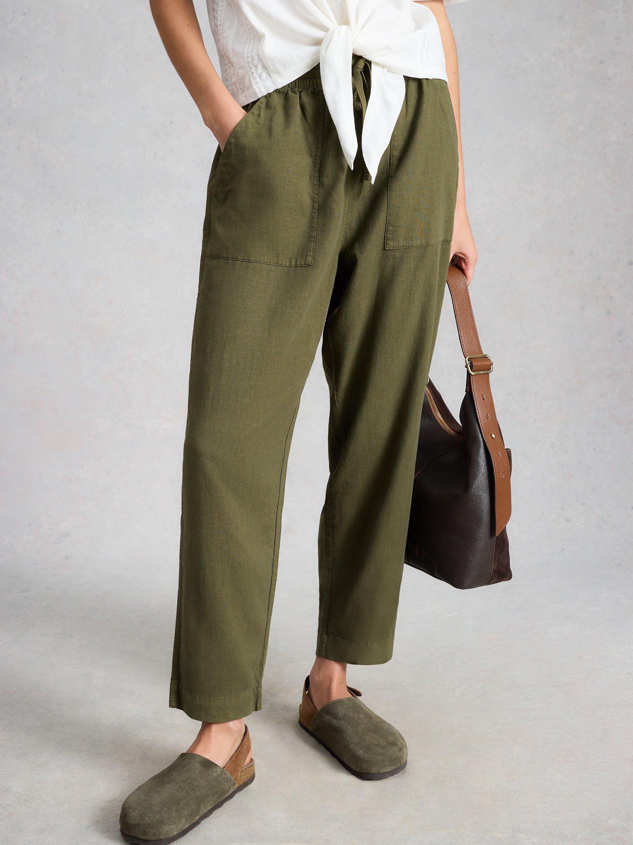Shop Elle Linen Blend Trouser