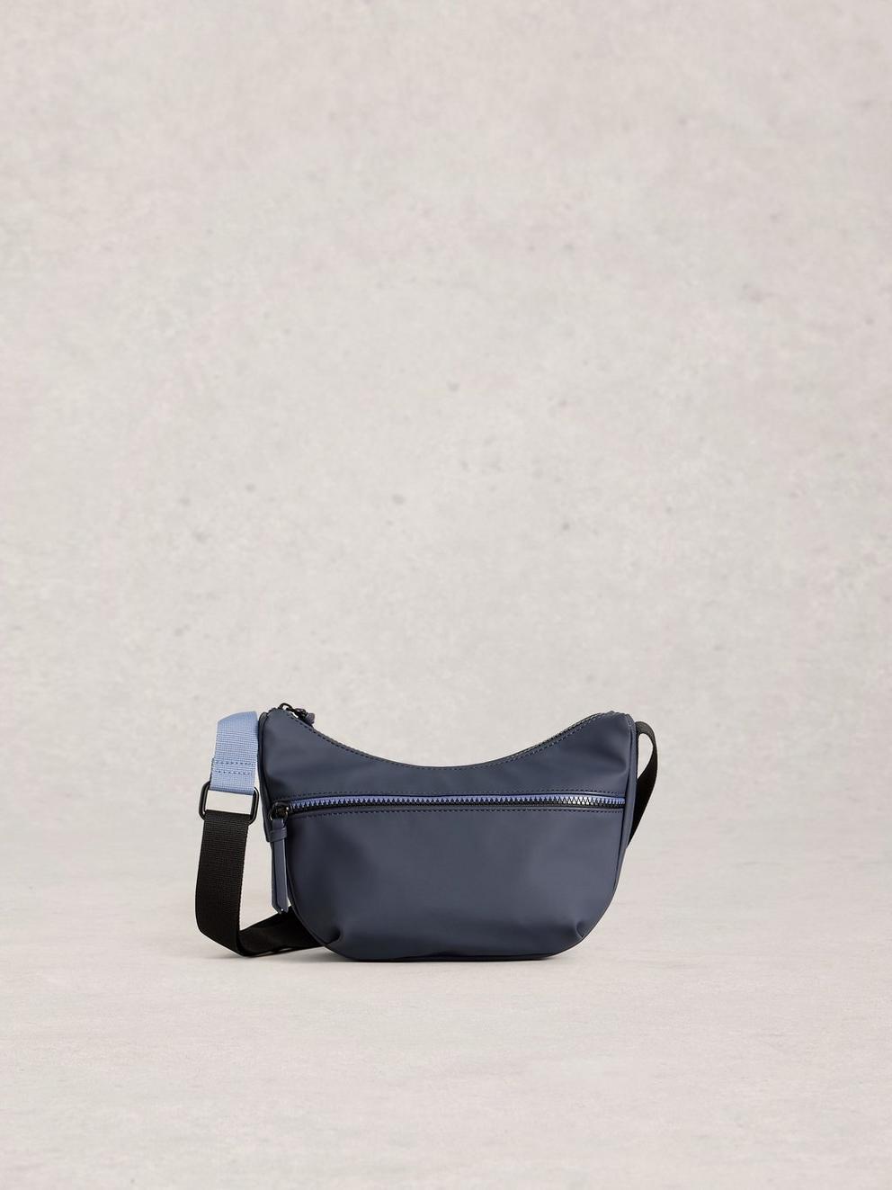 Alex Rubberised Crossbody Bag in DARK NAVY - LIFESTYLE