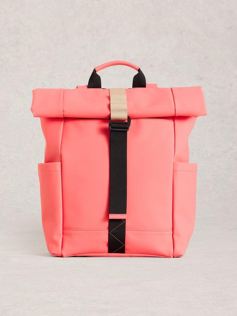 Alex Rubberised Backpack in BRT PINK - LIFESTYLE