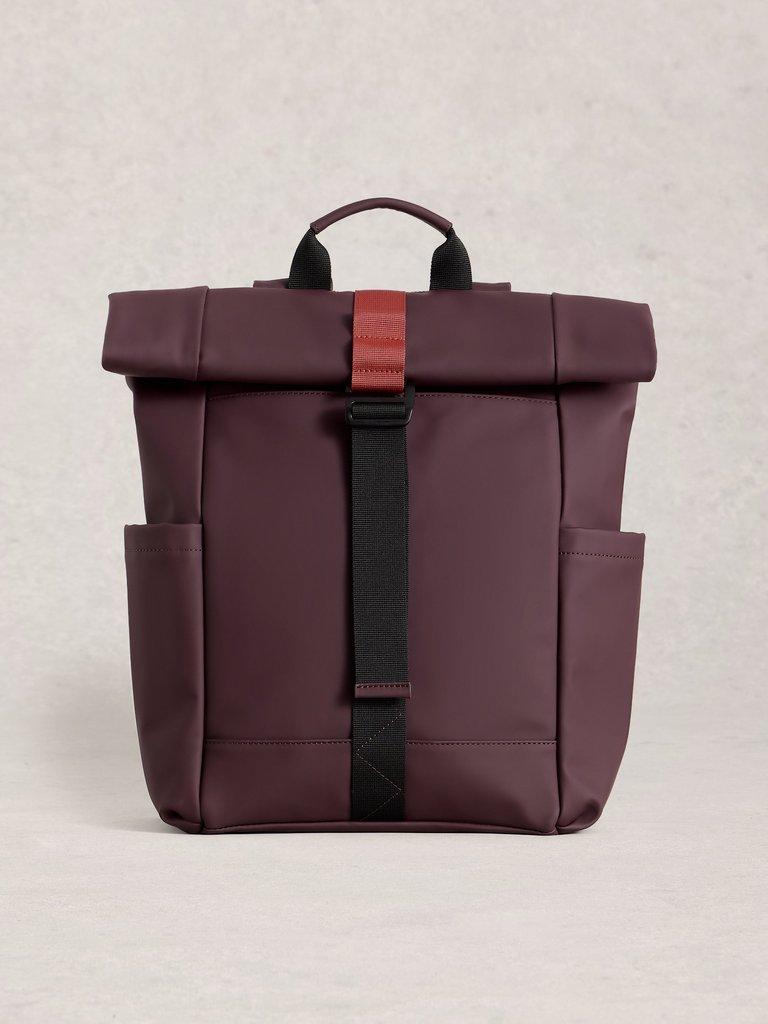 Alex Rubberised Backpack in DK PLUM - LIFESTYLE