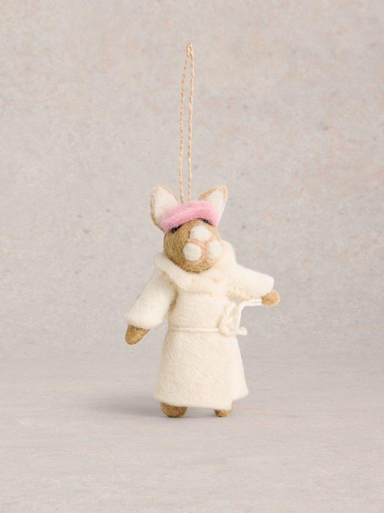 PJ Rabbit Hanging Dec in NAT MLT - FLAT FRONT