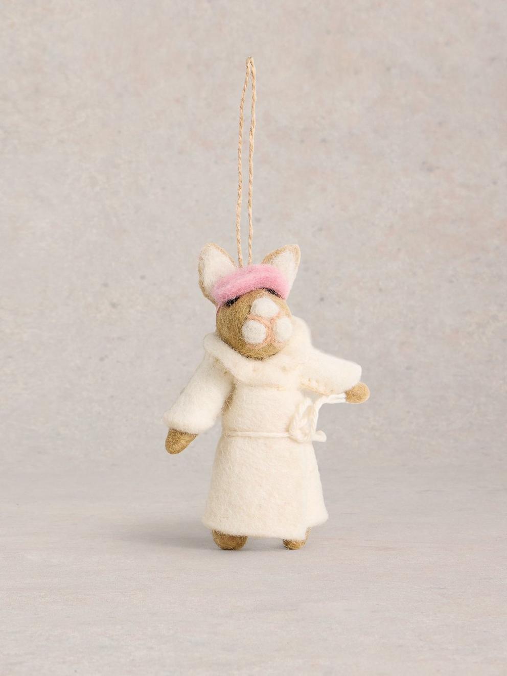 PJ Rabbit Hanging Dec in NAT MLT - FLAT FRONT