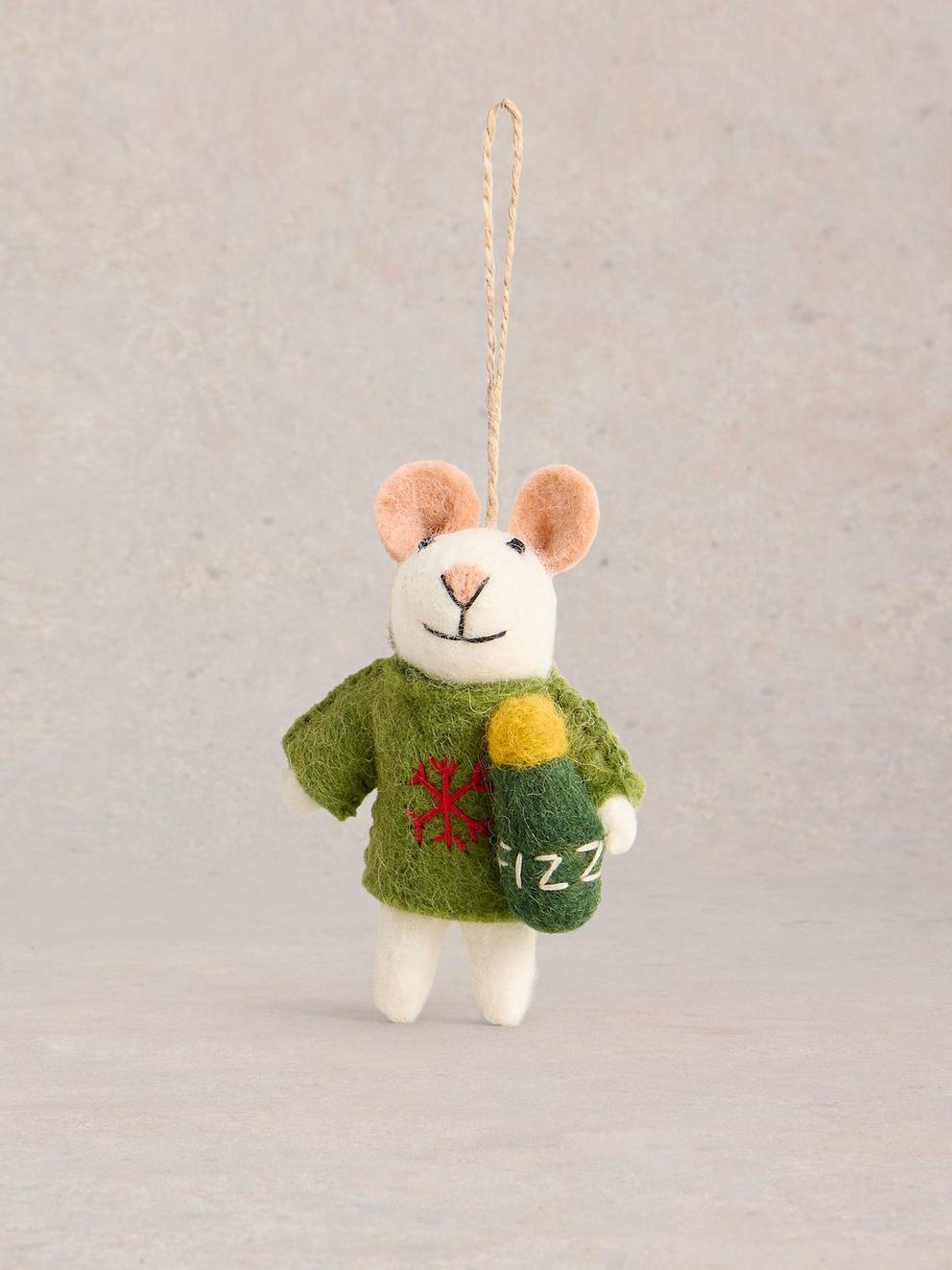 Fizz Mouse Hanging Dec in IVORY MLT - FLAT FRONT